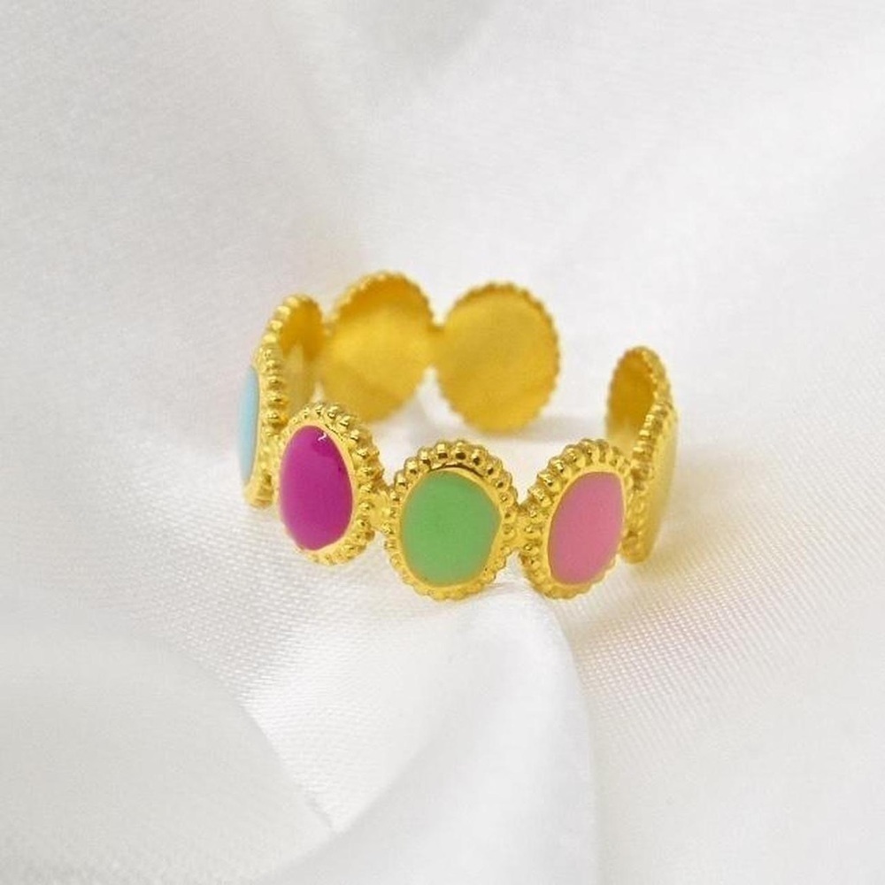 Colorful Dotted Ring - Picture 2 of 6